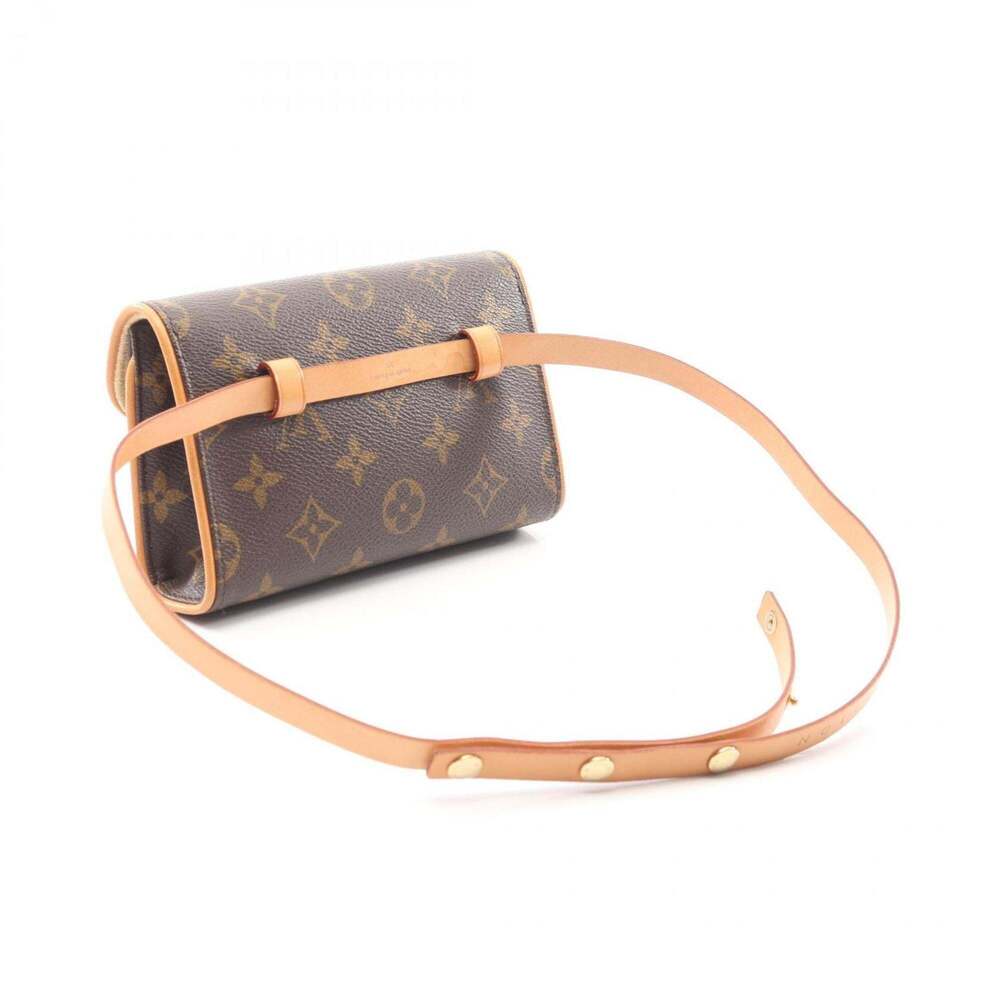 LOUIS VUITTON Authentic Brown Monogram Leather Pochette Fanny Pack - Picture 2 of 10
